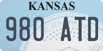 KS license plate 980ATD