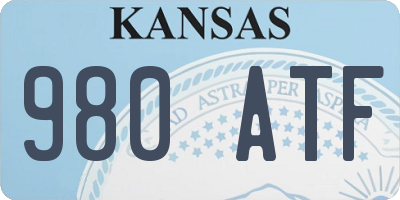 KS license plate 980ATF