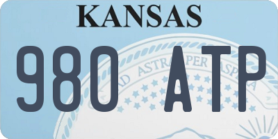 KS license plate 980ATP