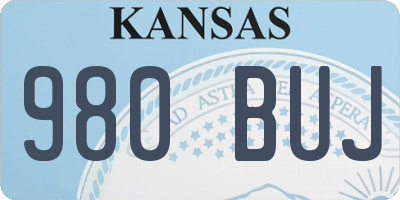 KS license plate 980BUJ