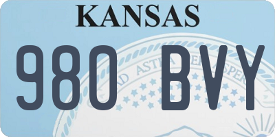 KS license plate 980BVY