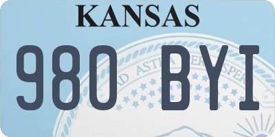 KS license plate 980BYI
