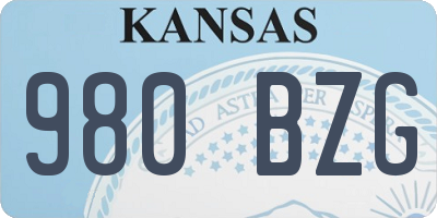 KS license plate 980BZG