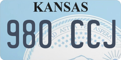 KS license plate 980CCJ