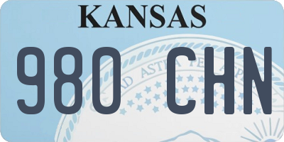 KS license plate 980CHN
