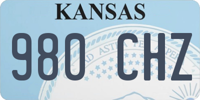 KS license plate 980CHZ