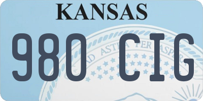 KS license plate 980CIG