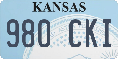 KS license plate 980CKI