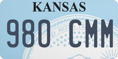 KS license plate 980CMM