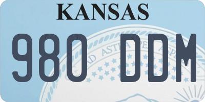 KS license plate 980DDM
