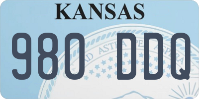 KS license plate 980DDQ