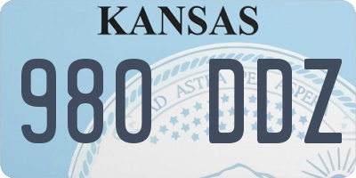 KS license plate 980DDZ