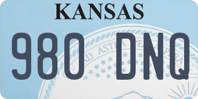 KS license plate 980DNQ