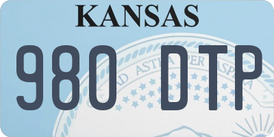 KS license plate 980DTP
