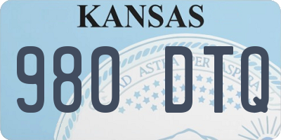 KS license plate 980DTQ