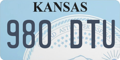 KS license plate 980DTU