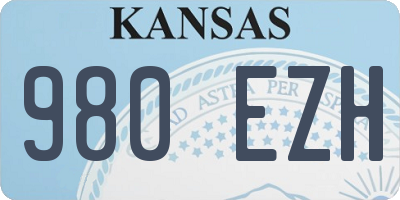 KS license plate 980EZH