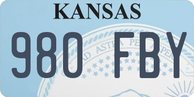KS license plate 980FBY