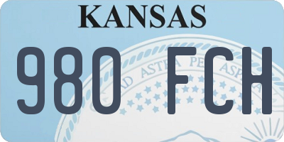 KS license plate 980FCH