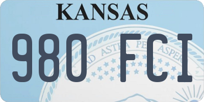 KS license plate 980FCI