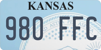 KS license plate 980FFC