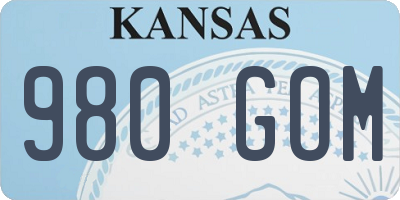 KS license plate 980GOM