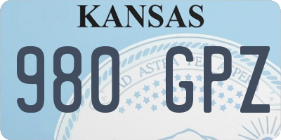 KS license plate 980GPZ