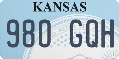 KS license plate 980GQH