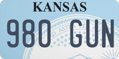 KS license plate 980GUN