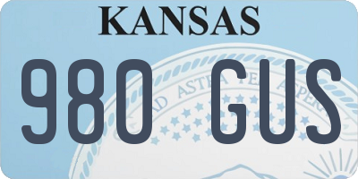 KS license plate 980GUS