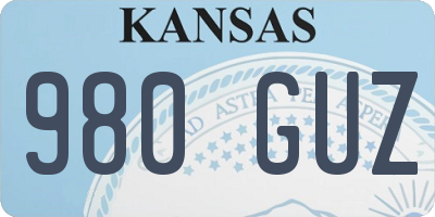 KS license plate 980GUZ