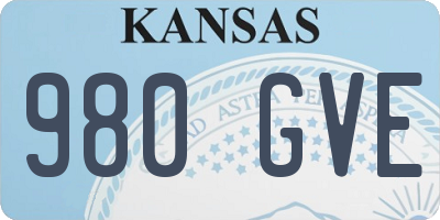 KS license plate 980GVE