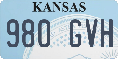 KS license plate 980GVH