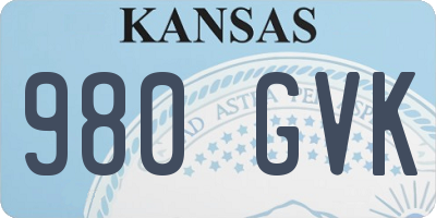KS license plate 980GVK