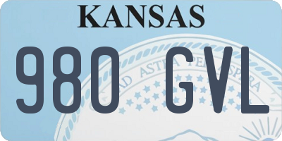KS license plate 980GVL