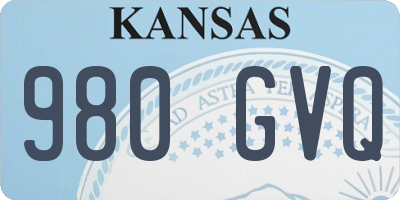KS license plate 980GVQ