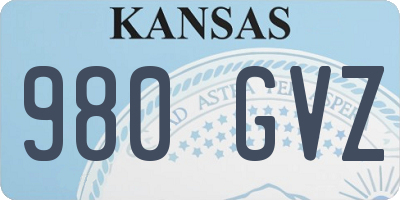 KS license plate 980GVZ