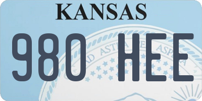 KS license plate 980HEE
