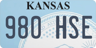 KS license plate 980HSE