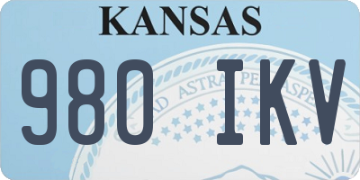 KS license plate 980IKV