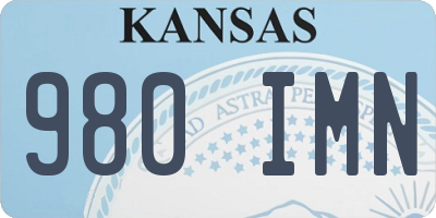 KS license plate 980IMN