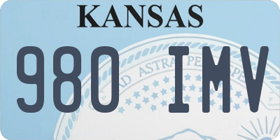 KS license plate 980IMV