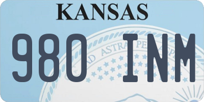 KS license plate 980INM