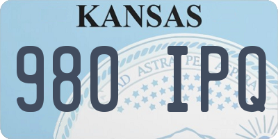 KS license plate 980IPQ