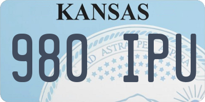 KS license plate 980IPU