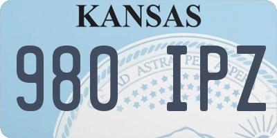 KS license plate 980IPZ