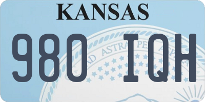 KS license plate 980IQH