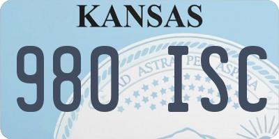 KS license plate 980ISC