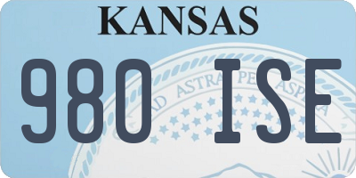 KS license plate 980ISE