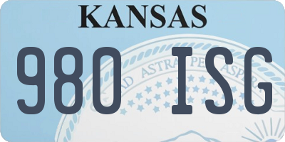 KS license plate 980ISG